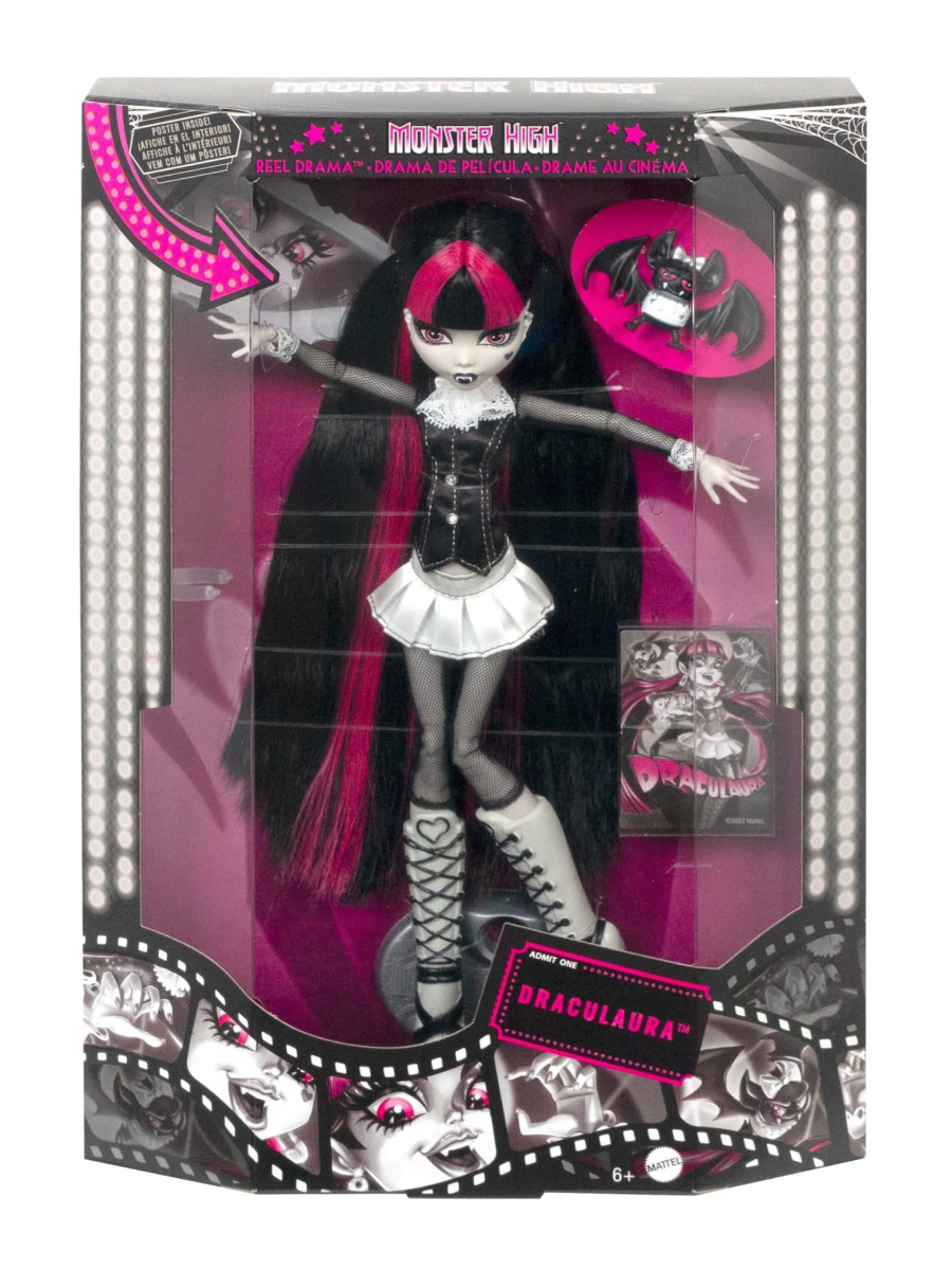 Кукла модельная Monster High Reel Drama HKN27 Дракулаура высота 27 см HKN27 - фото 3