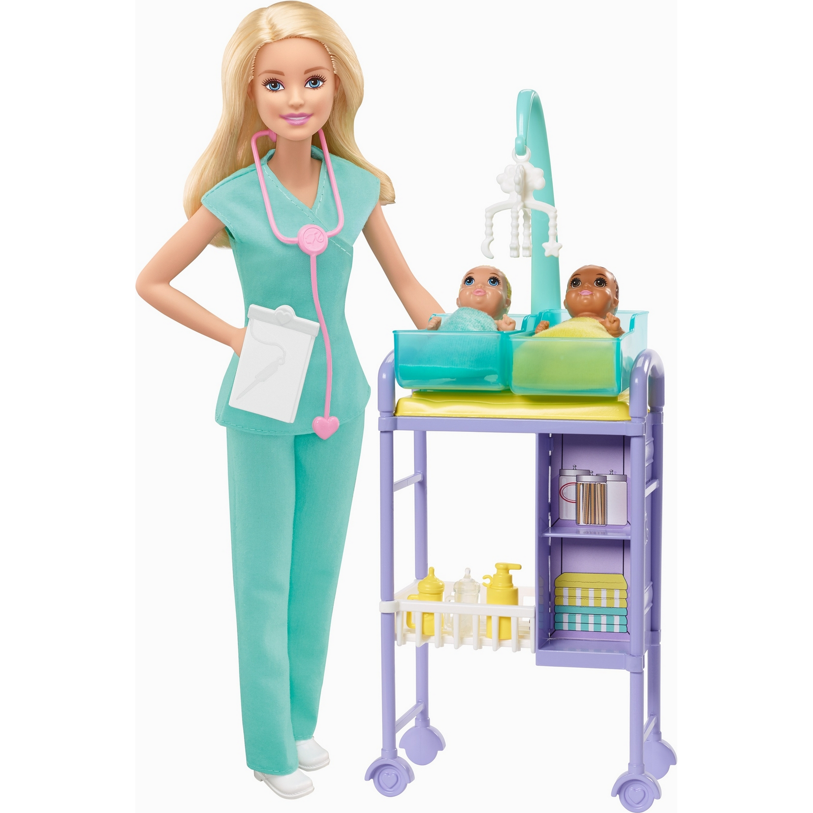 Кукла модельная Barbie Кем быть? Детский доктор Блондинка DHB63/GKH23 - фото 1