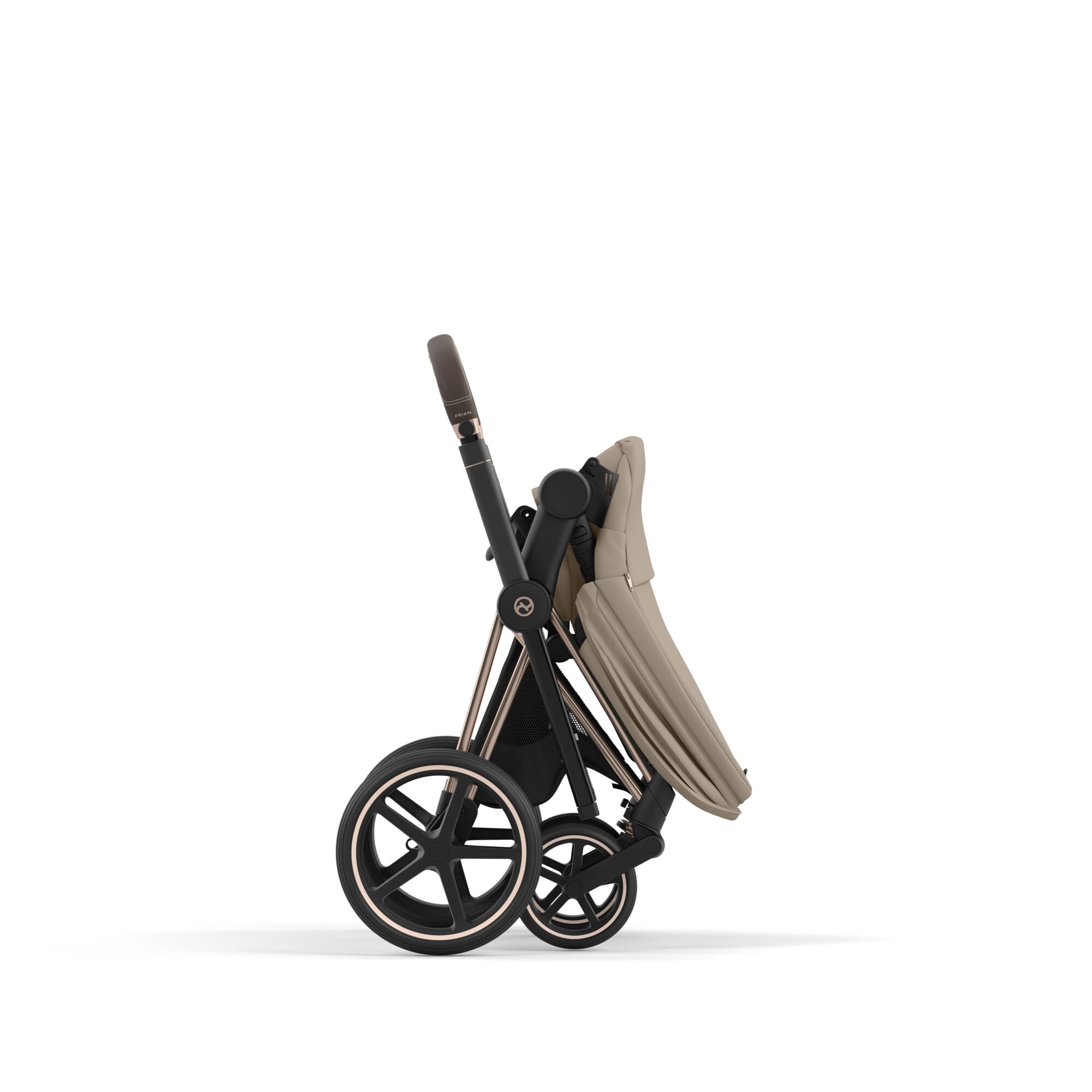 Коляска 2в1 Cybex Priam IV Rosegold бежевый - фото 10