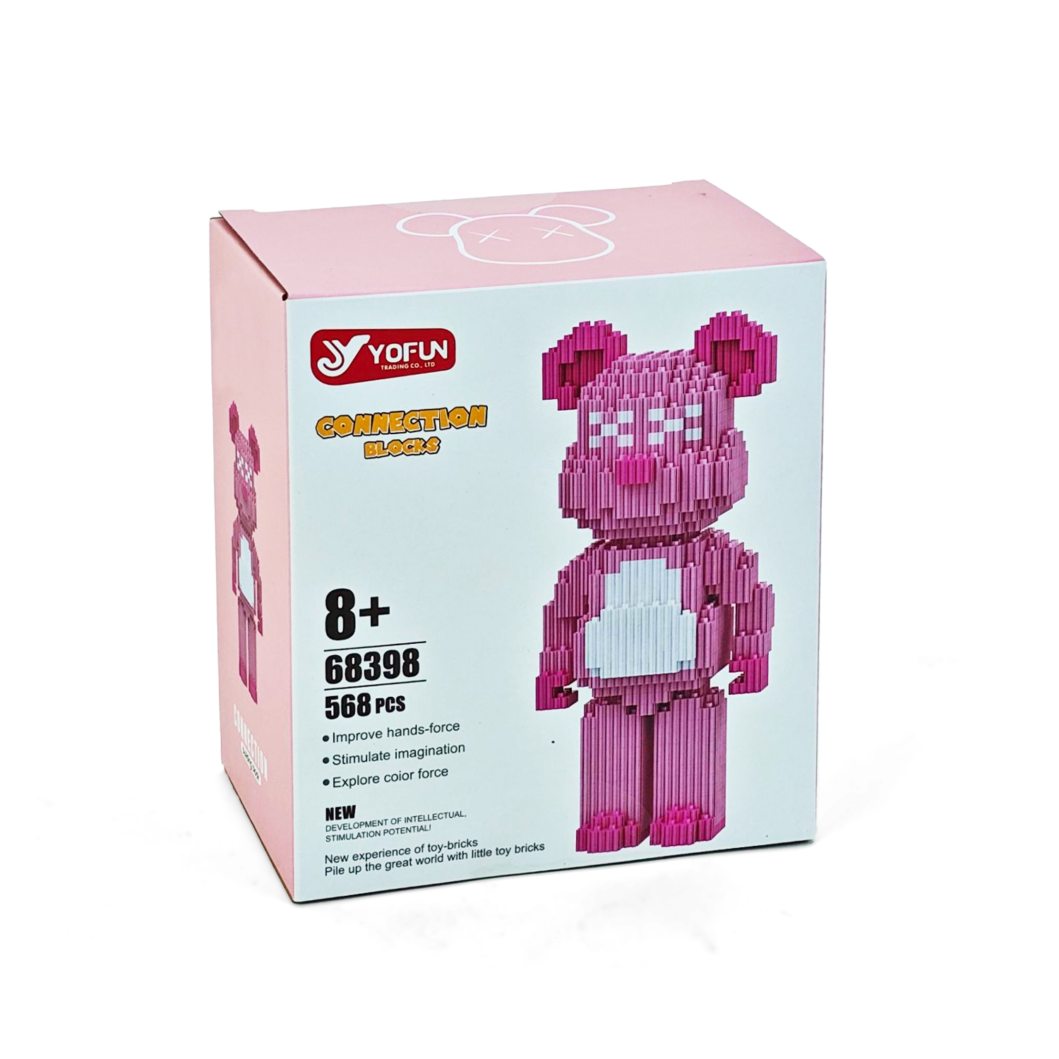 Конструктор Медведь розовый 568 дет. - фото 3