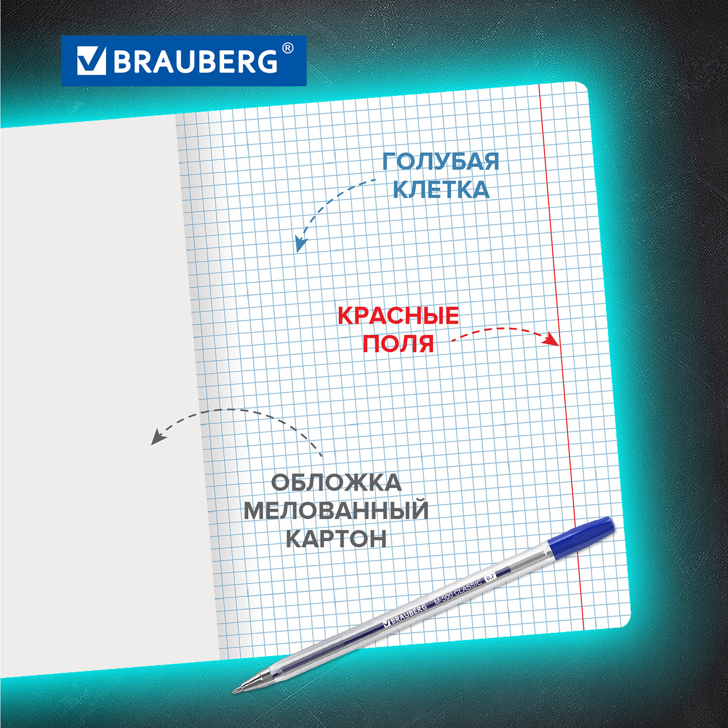 Тетрадь Brauberg клетка 12 лист. 10 шт. - фото 2