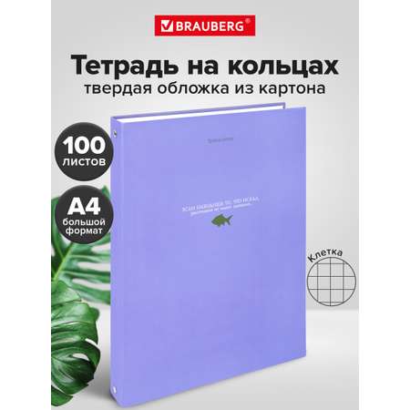 Тетрадь со сменным блоком Brauberg клетка