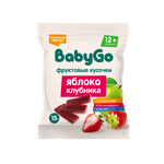 Фруктовые кусочки BabyGo из яблок и клубники с 12 мес 15 г