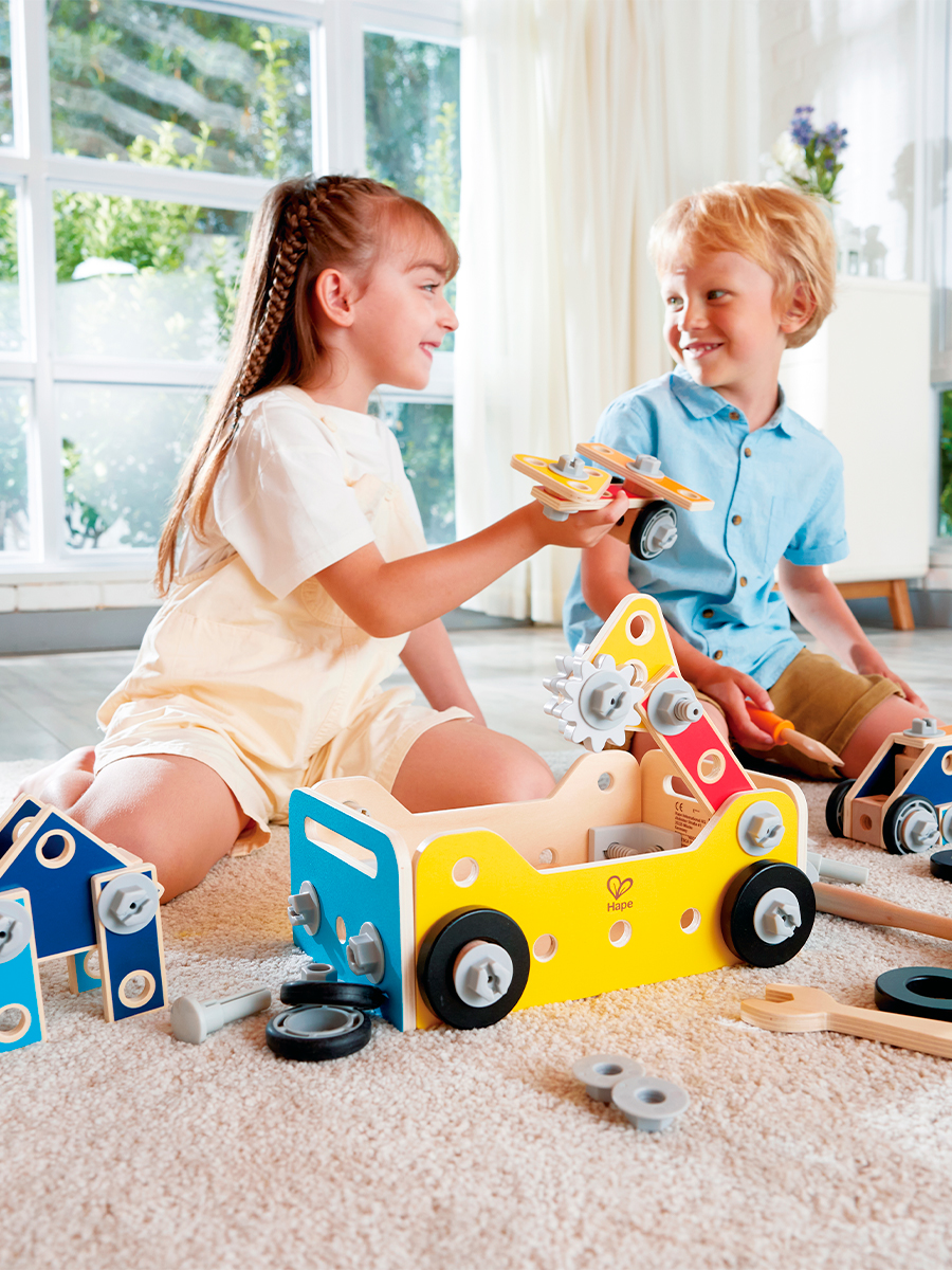 Конструктор Hape Мастерская деревянный 83 дет. - фото 4