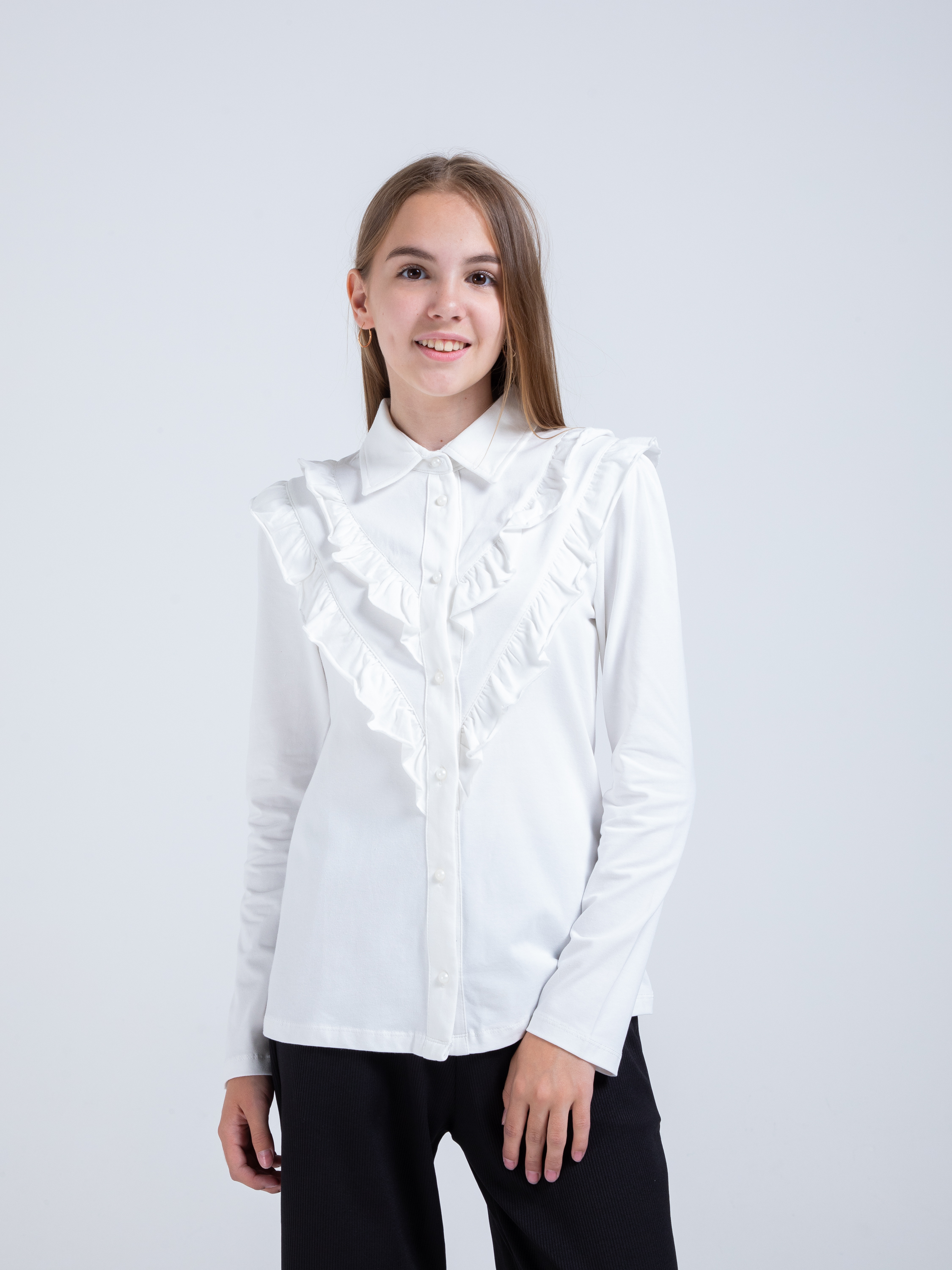 Блузка STELLA MODA 29402_молочный - фото 1