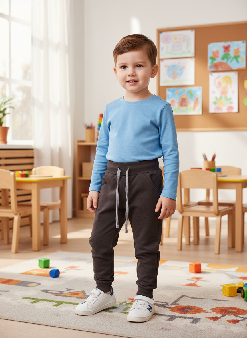 Брюки Утенок 413 серый - фото 2