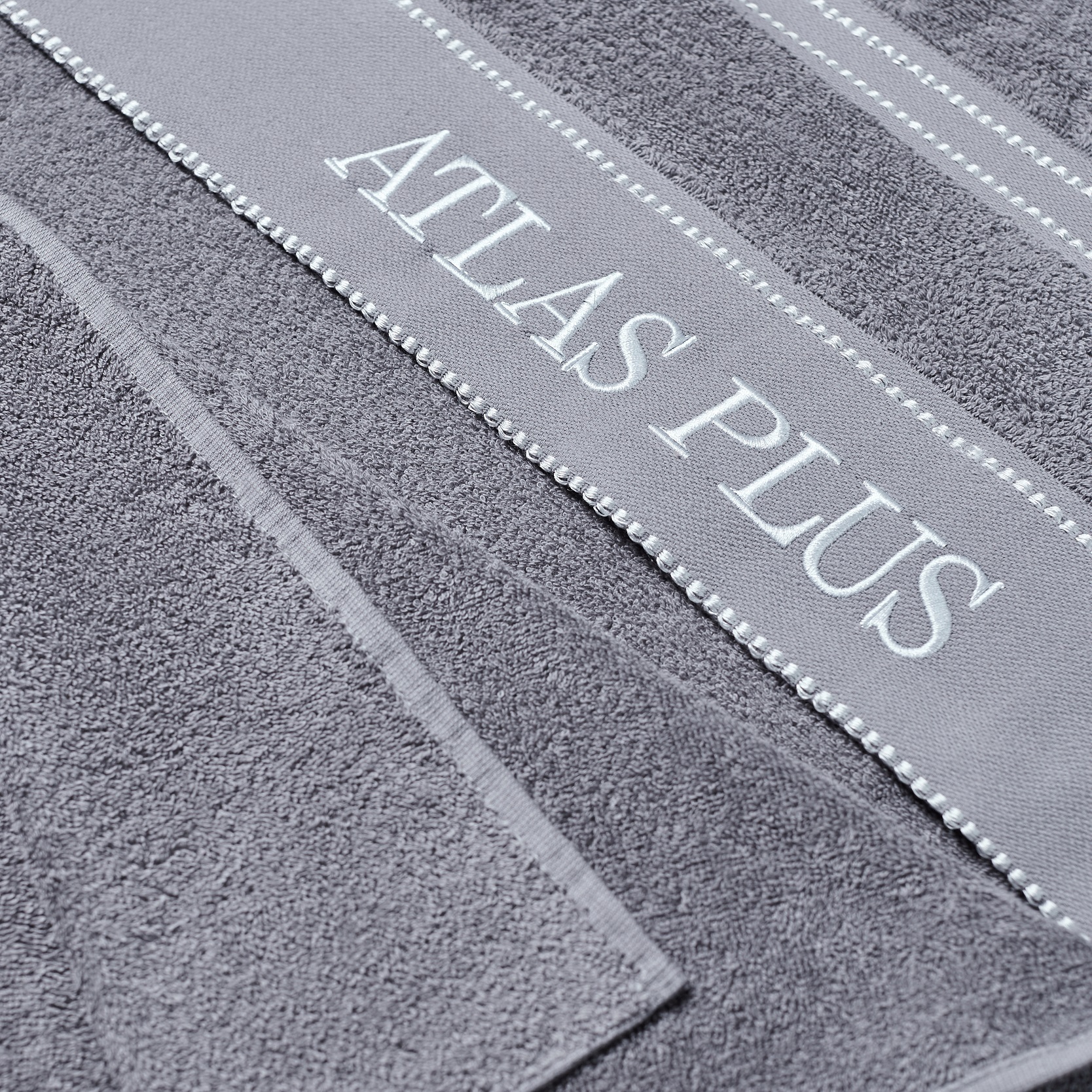 Полотенце пляжное махровое ATLASplus хлопок 100х150 см темно-синий - фото 4