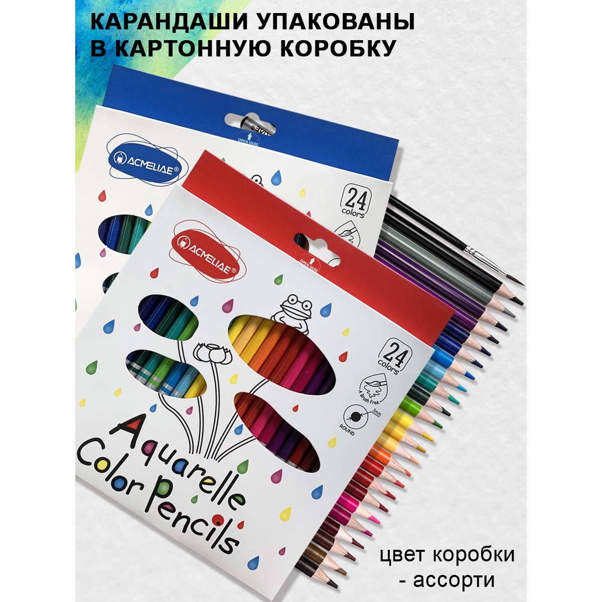 Карандаши акварельные ACMELIAE 25 шт. - фото 12