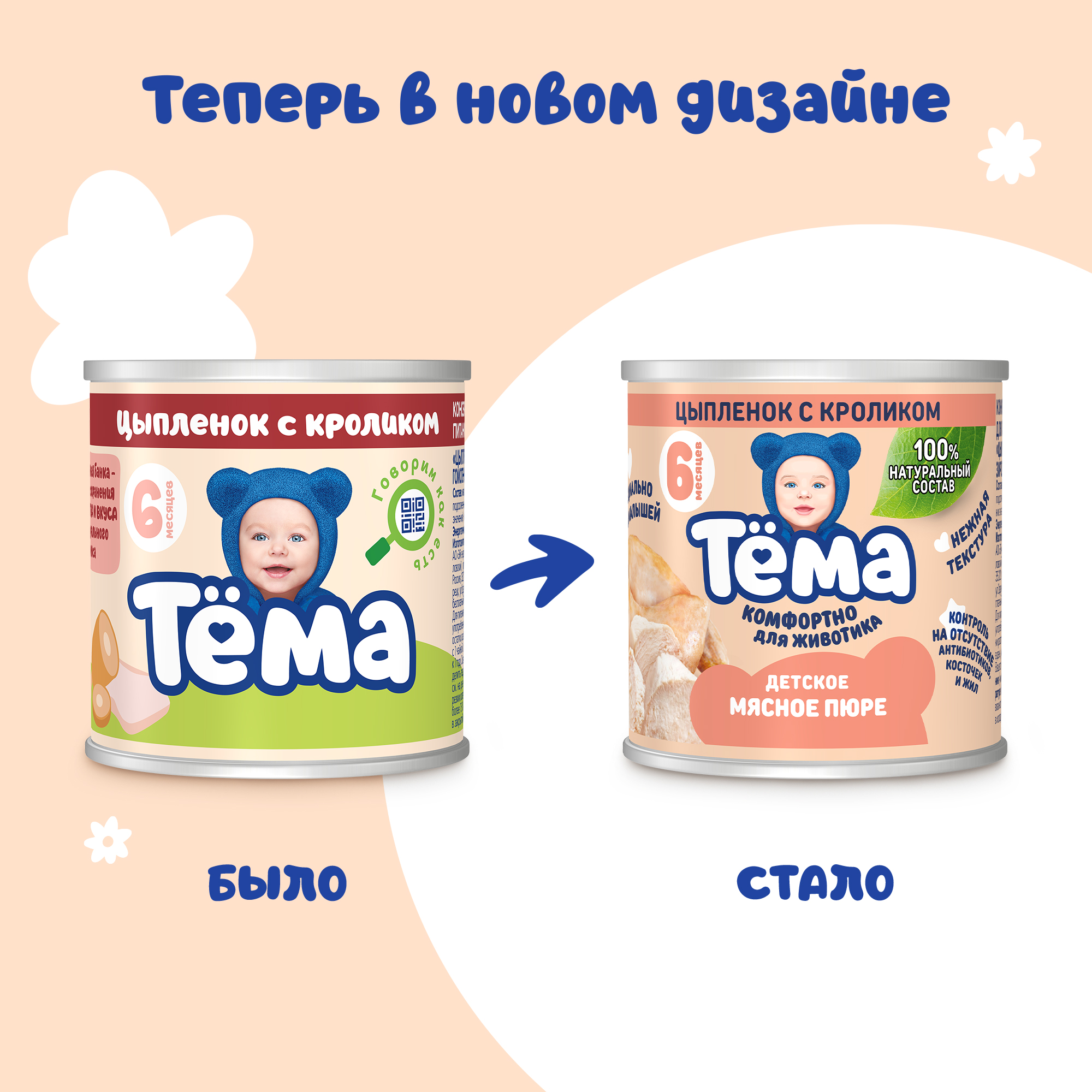 Пюре Тёма Цыпленок-кролик с 6 мес 90 г - фото 5