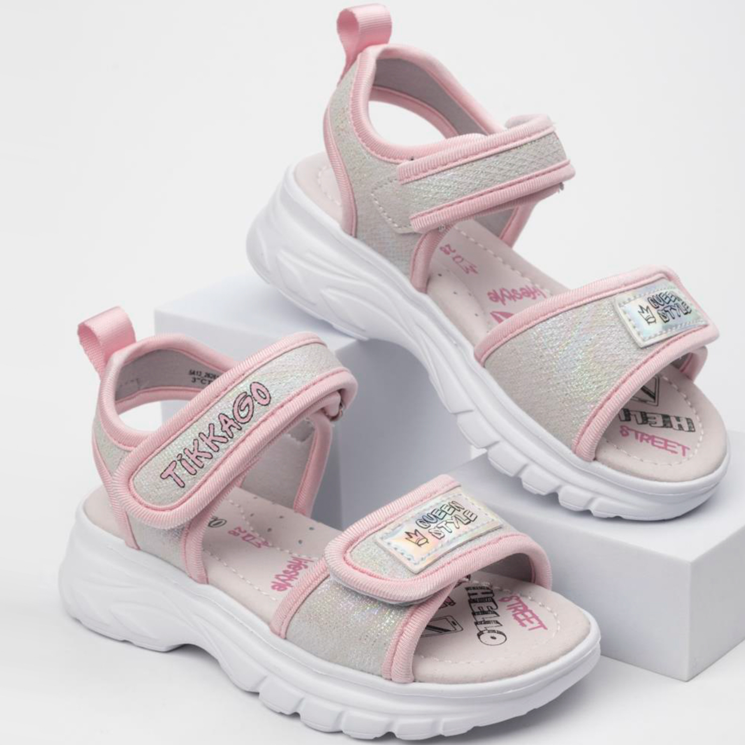 Сандалии TikkaGo 5A13_262616_silver-pink - фото 7