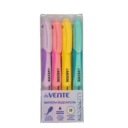 Текстовыделители deVENTE 4 цв.