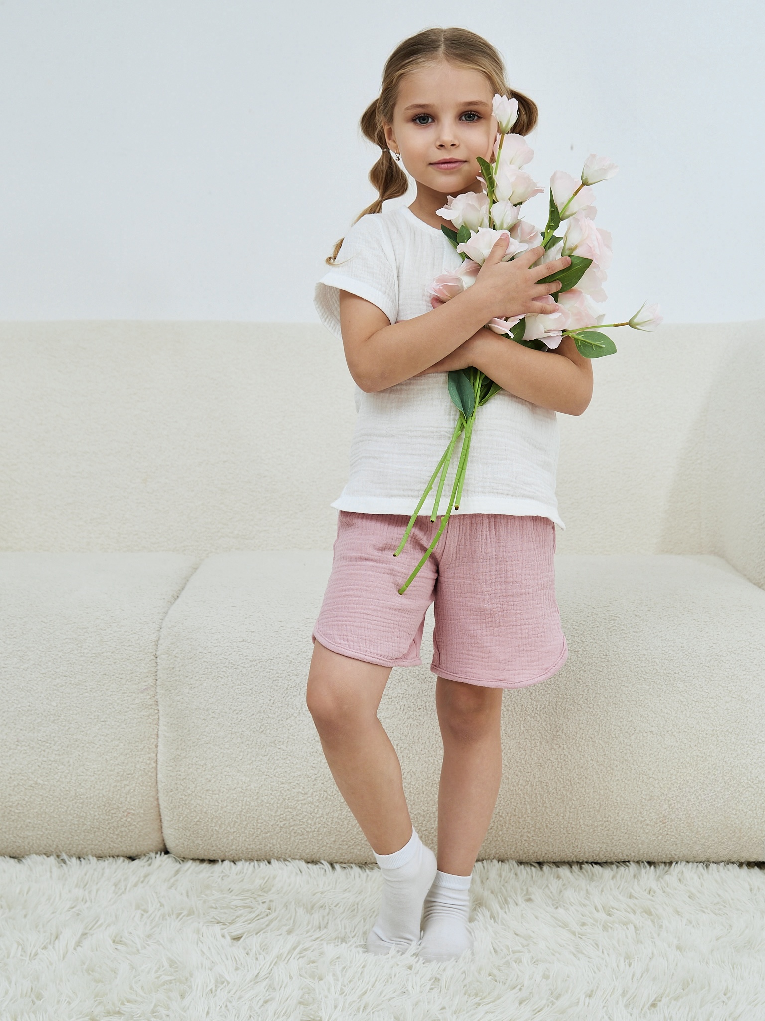 Шорты MOUN Шорты_муслин_розовый - фото 15