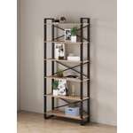 Стеллаж Leset Стилвуд 136 Черный/Дуб крафт золотой