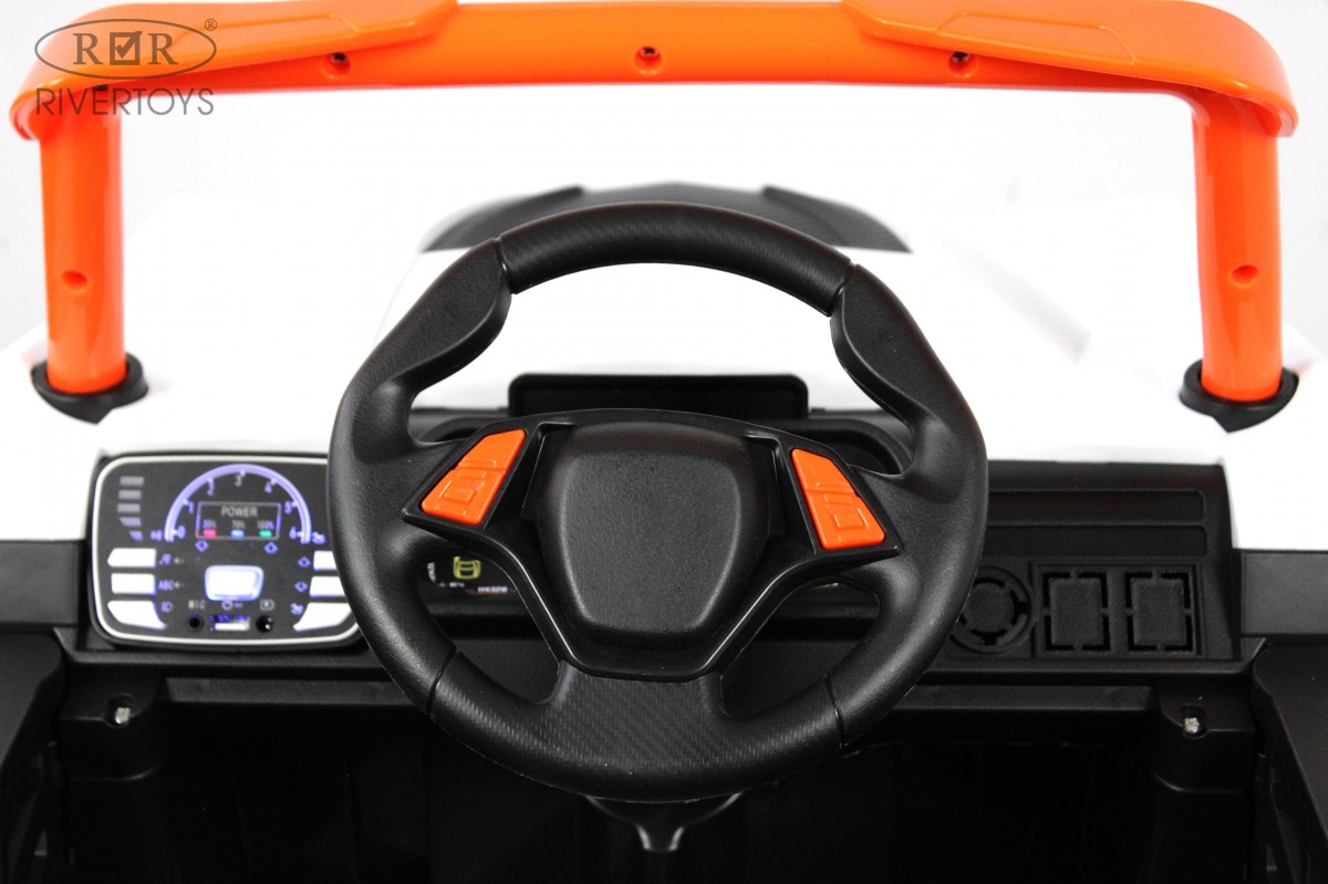 Электромобиль RIVERTOYS F888FF-4WD-ORANGE С пультом ДУ - фото 8