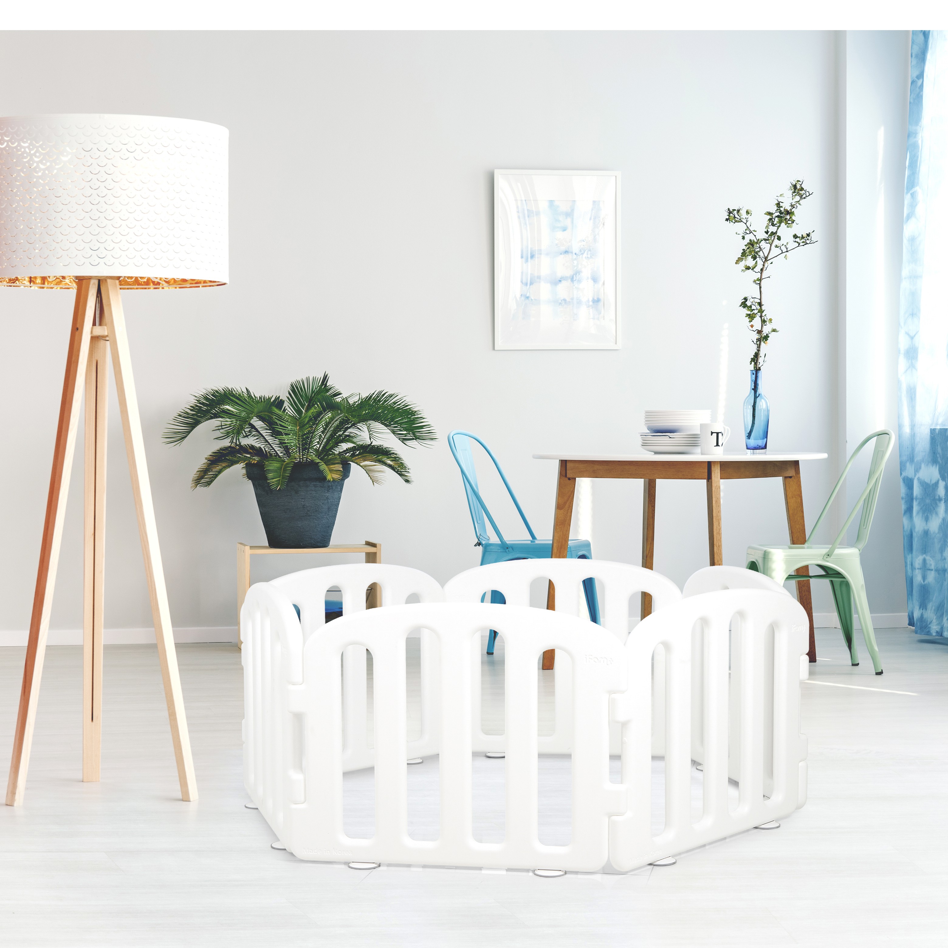 Детский манеж Ifam First Baby Room белый - серый IF-137-1-FBR-WLG10D - фото 5