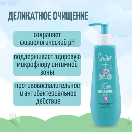 Гель для подмывания Baby Balance для девочек мягкий 250мл с 0месяцев