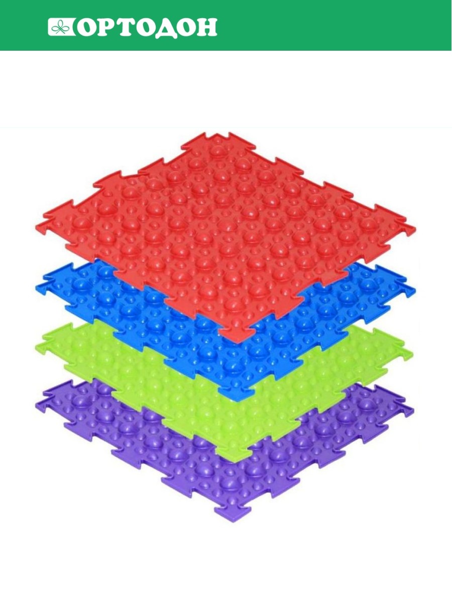 Массажный детский коврик пазл Ортодон игровой набор Камешки мягкие - фото 1