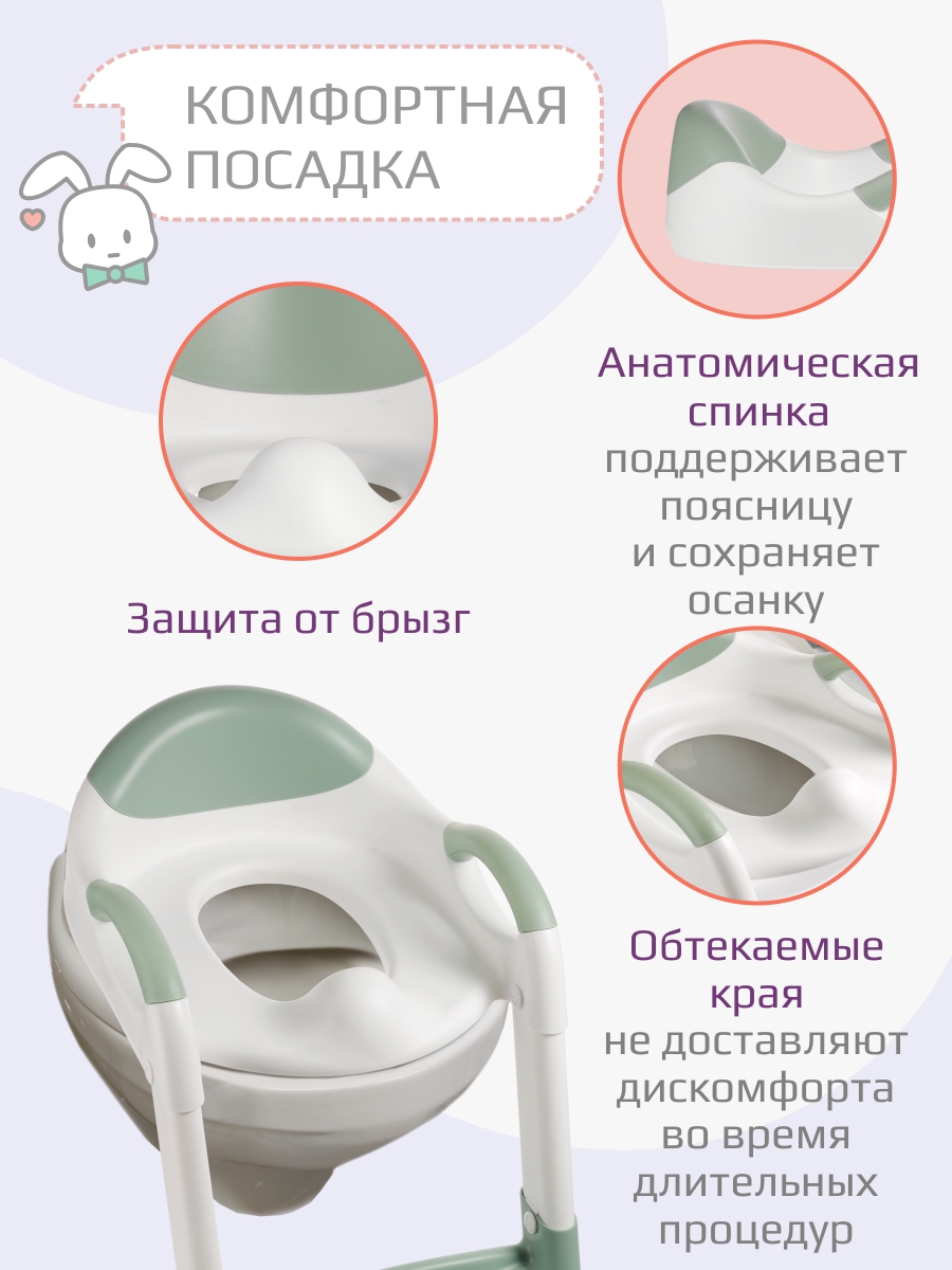 Накладка на унитаз KidWick Whale зеленый - фото 4