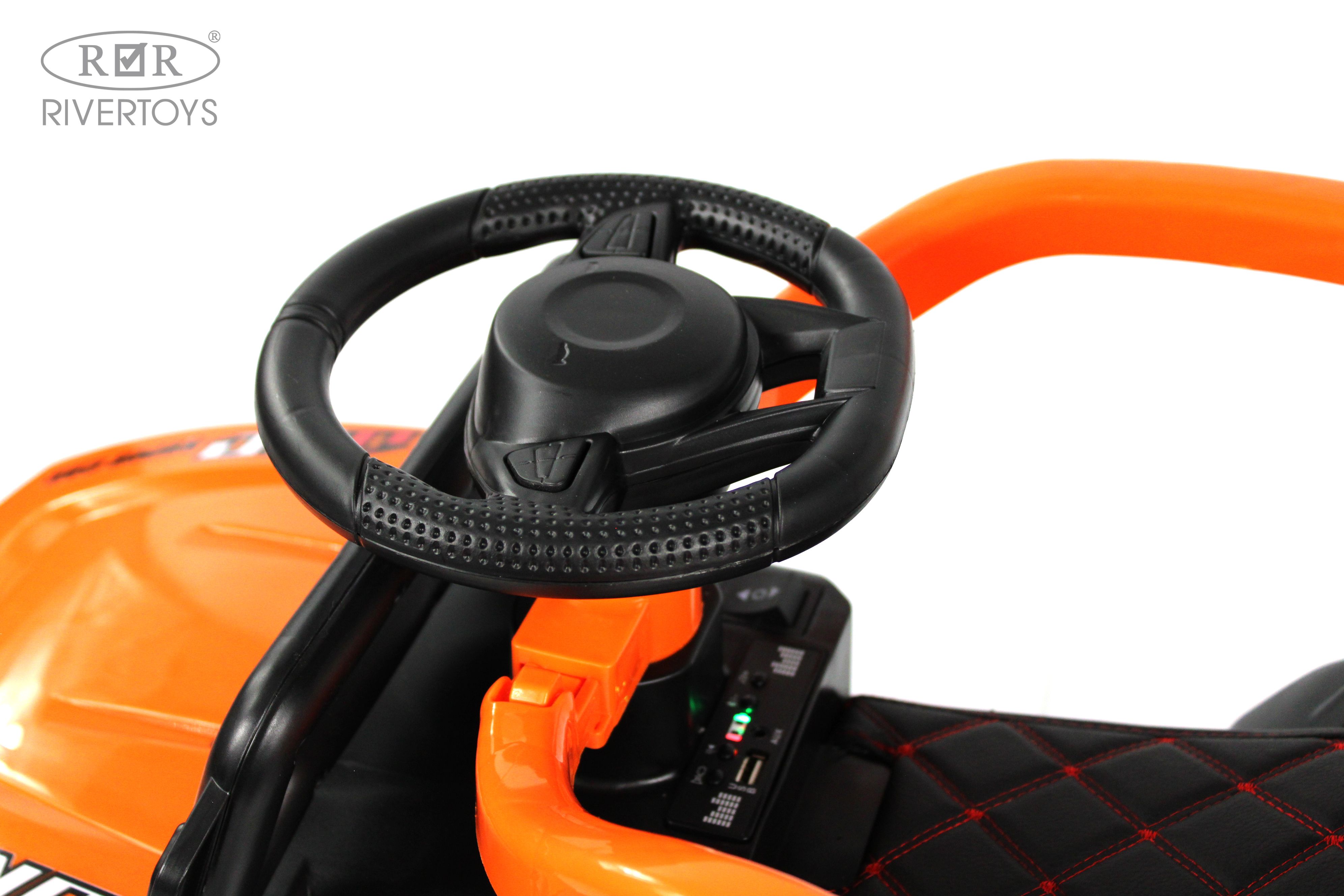 Электромобиль RIVERTOYS G005GG-ORANGE С пультом ДУ - фото 10