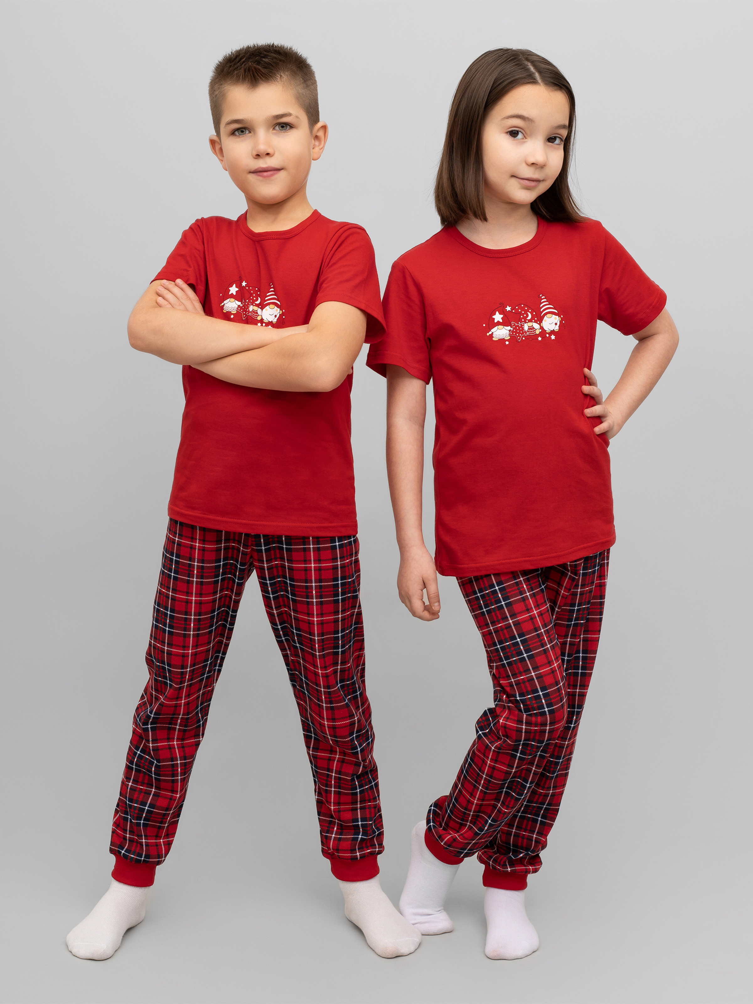 Пижама Утенок 827п красный гномы - фото 39