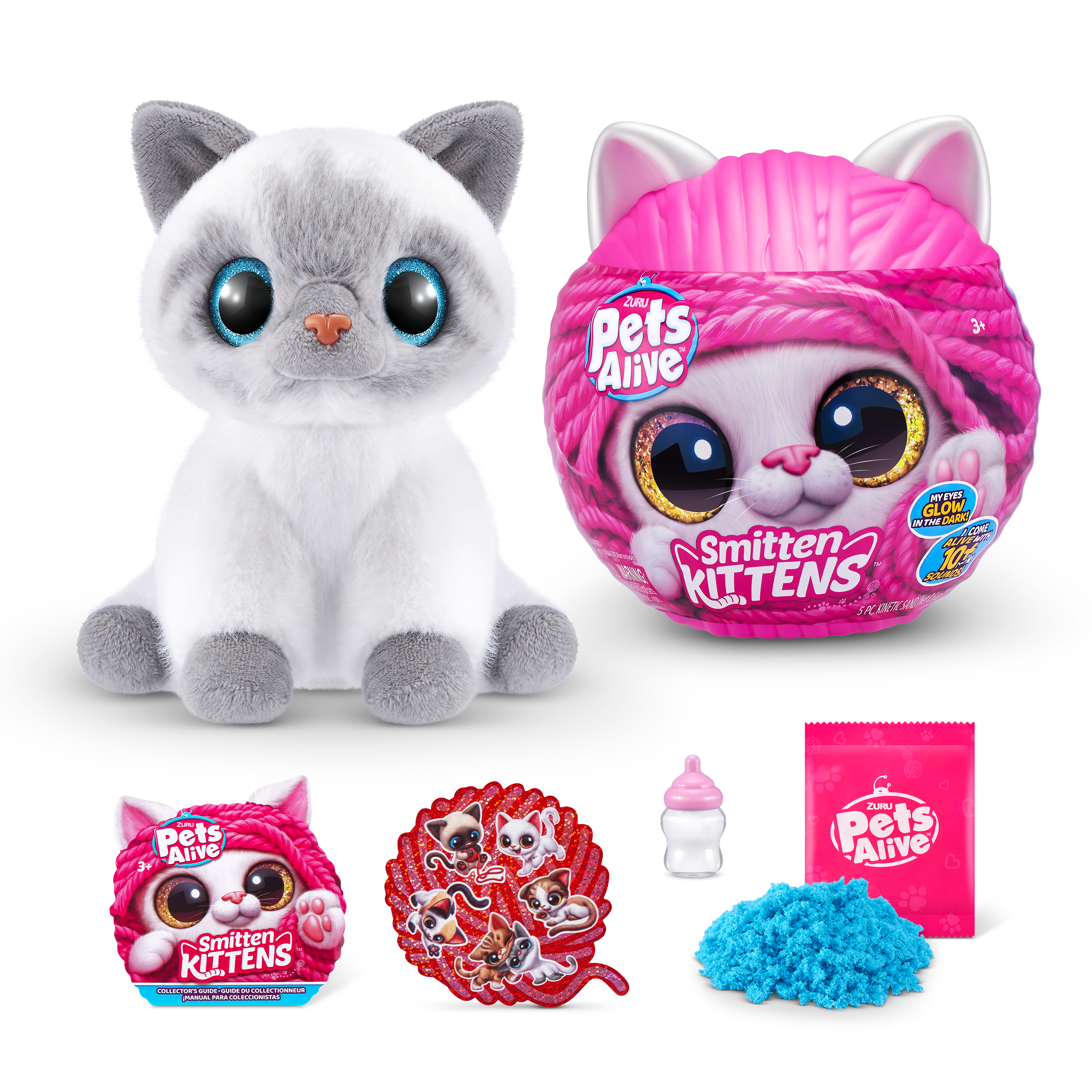 Интерактивная игрушка Zuru Pets Alive 9541 Smitten Kittens ласковый котенок - сюрприз - фото 15