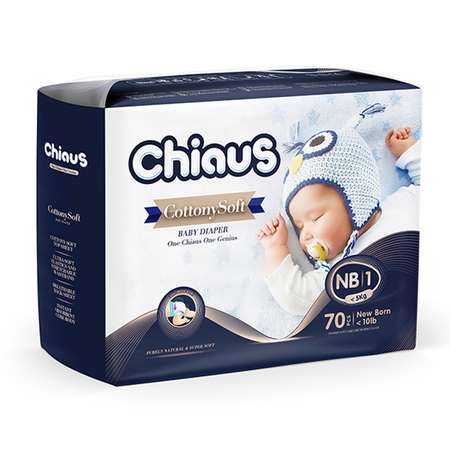Подгузники Chiaus Cottony Soft NB (<5 кг) 70 шт.