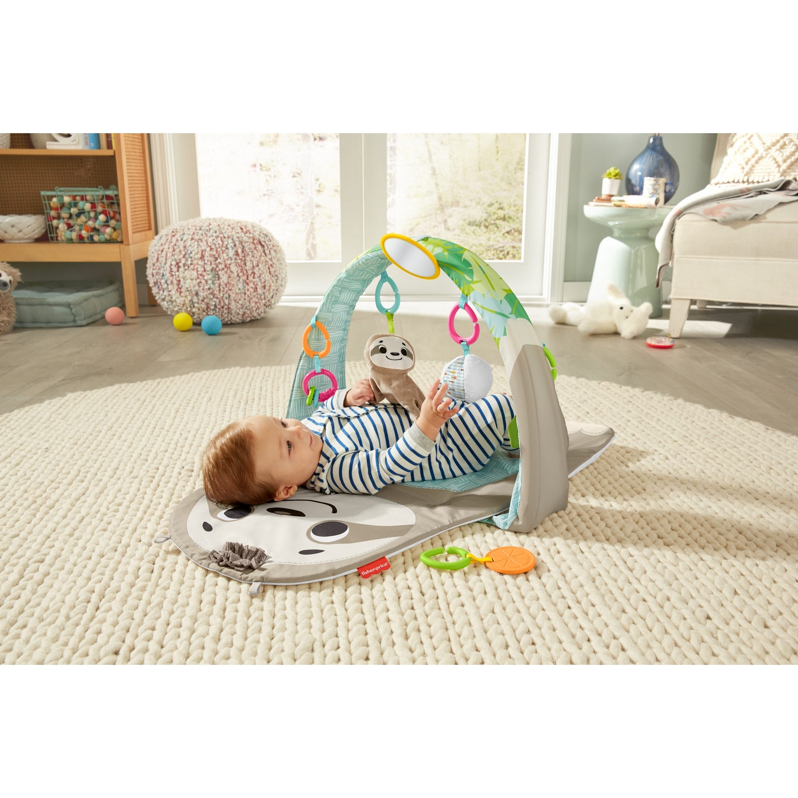 Коврик Fisher Price с дугами Ленивец - фото 8
