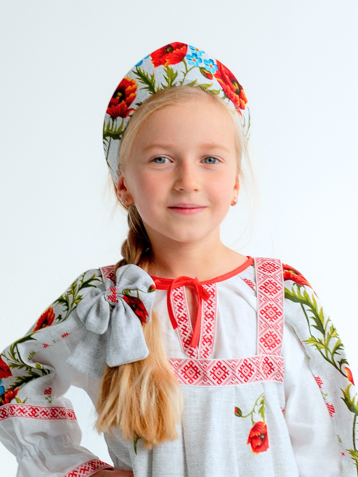 Кокошник MOUN кокошник_рогожка_маки - фото 2