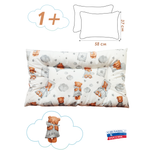 Подушка детская ЗАСЫПАЙКА Рисунок мишки годовасики 37 x 58 см 1 шт.