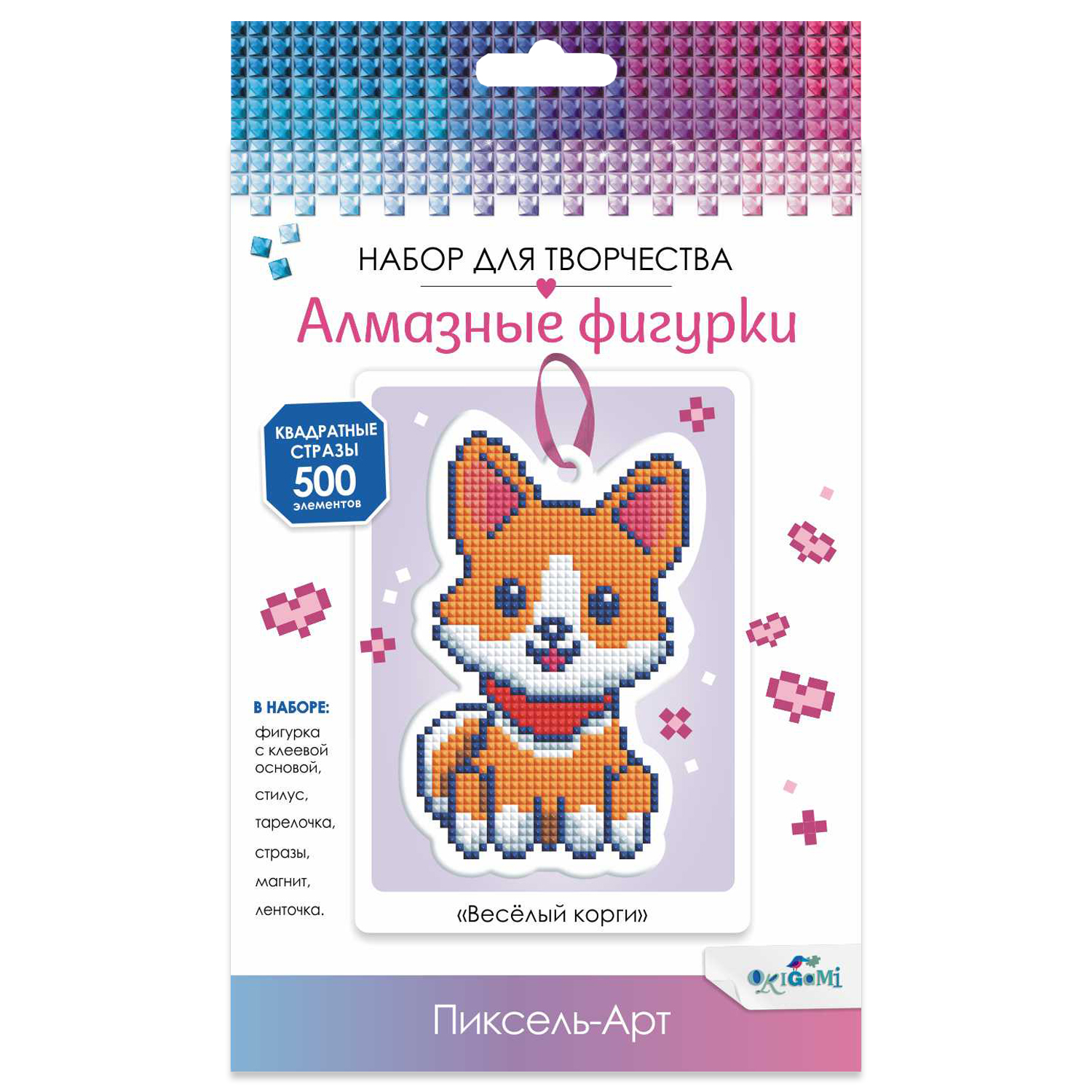 Алмазная мозаика ORIGAMI Весёлый корги - фото 1
