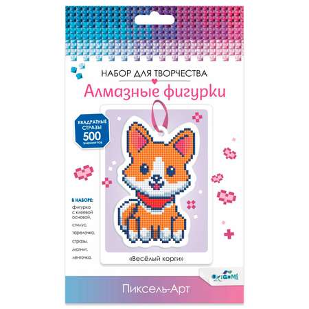 Алмазная мозаика ORIGAMI Весёлый корги