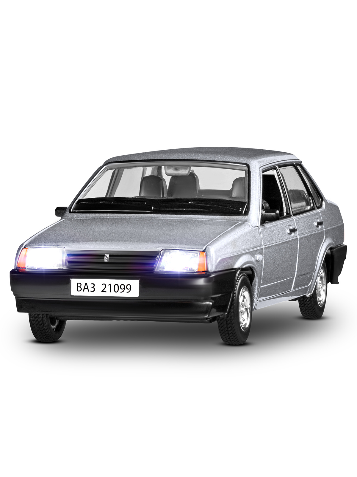 Автомобиль АВТОпанорама ВАЗ 21099 1:22 серебряный JB1200155 - фото 14