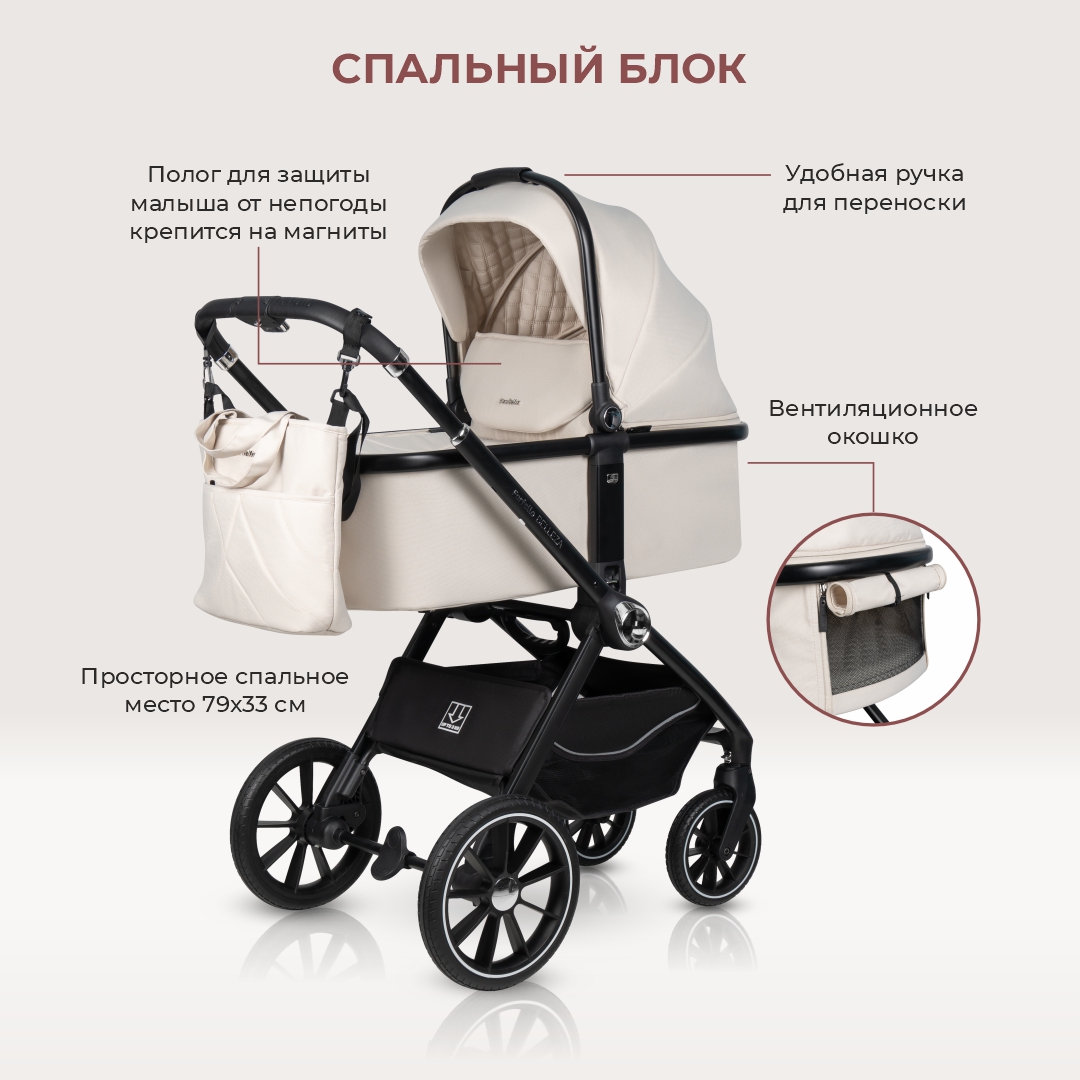 Коляска 3в1 Farfello Belleza - фото 4