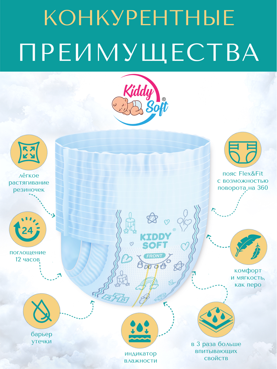 Трусики Kiddy Soft S 42 шт. - фото 5