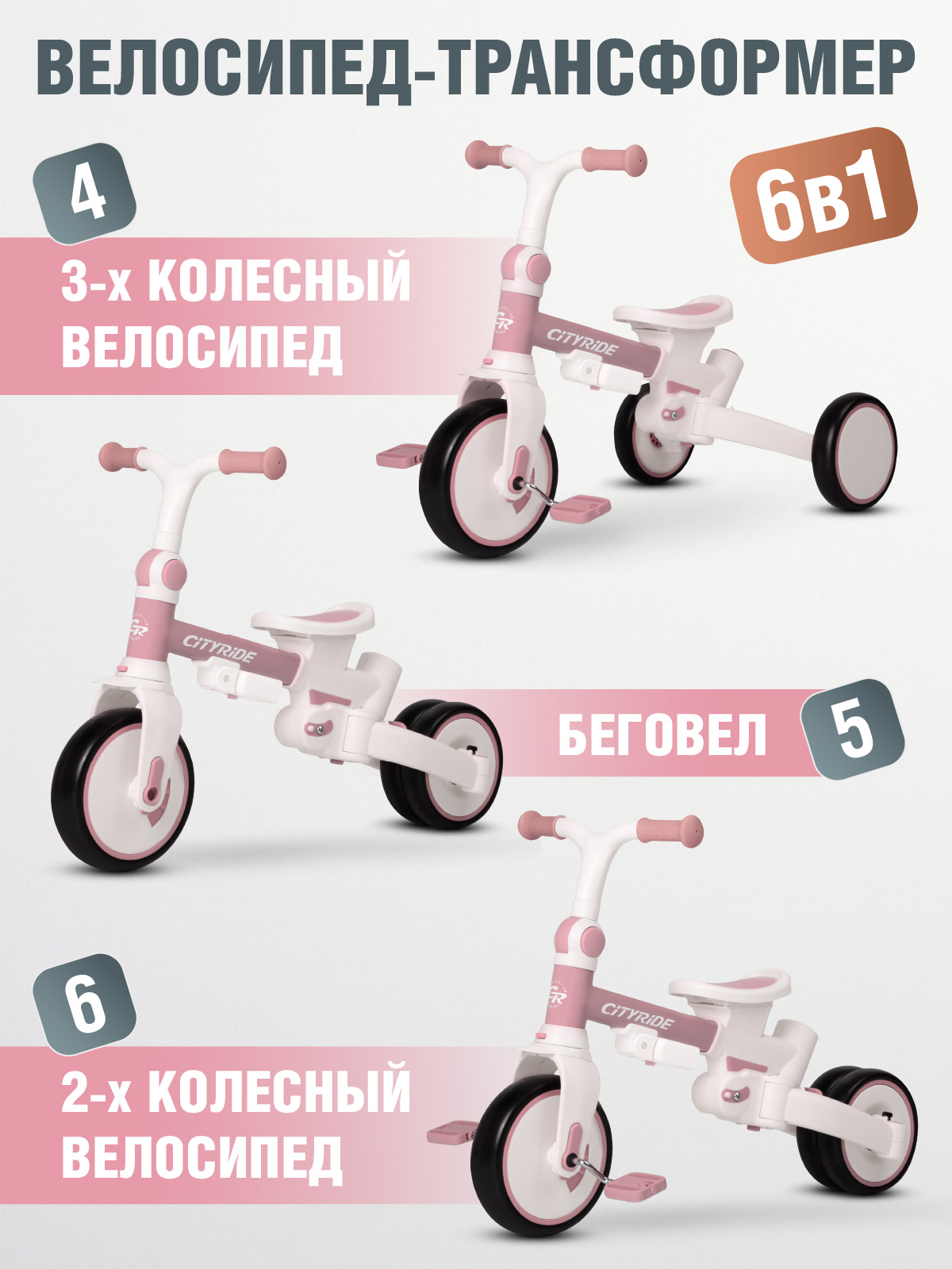 Трехколесный велосипед CITYRIDE - фото 3