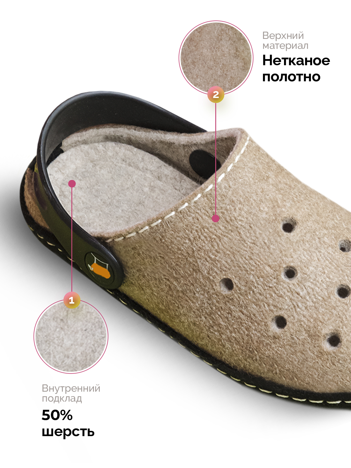 Тапочки HOLTY 030217-3900/к - фото 3