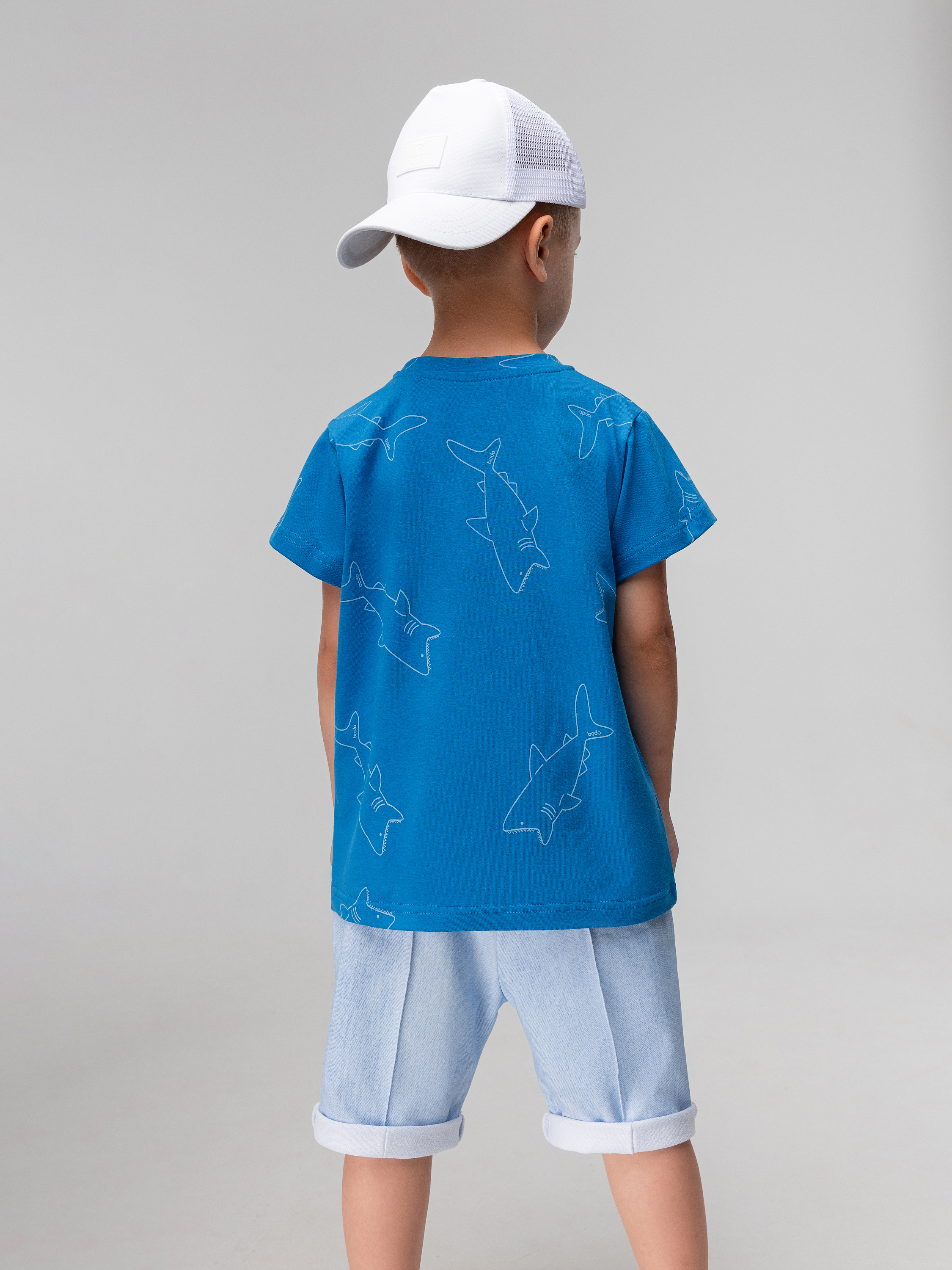 Футболка Bodo 4-316U_синий (белый) - фото 7