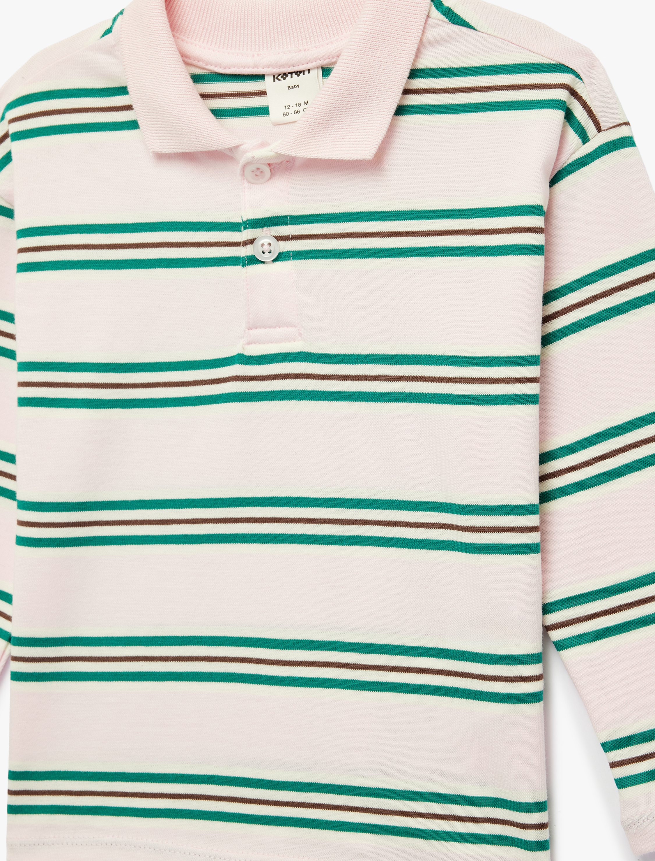 Лонгслив-поло KOTON 6SMG10084AK7S8 - фото 3