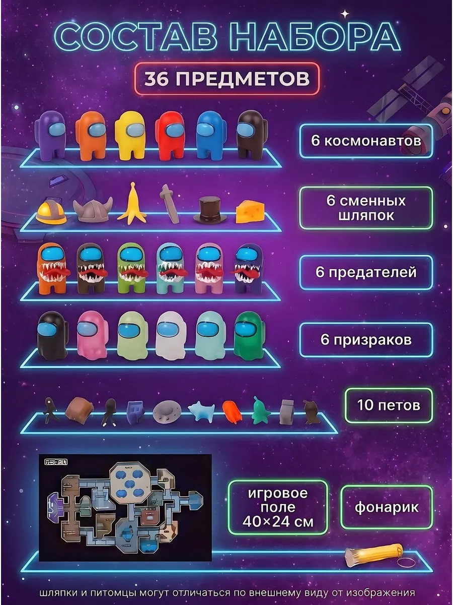 Игровой набор Fanzo Store Фигурки Амонг Ас с призраками - фото 2