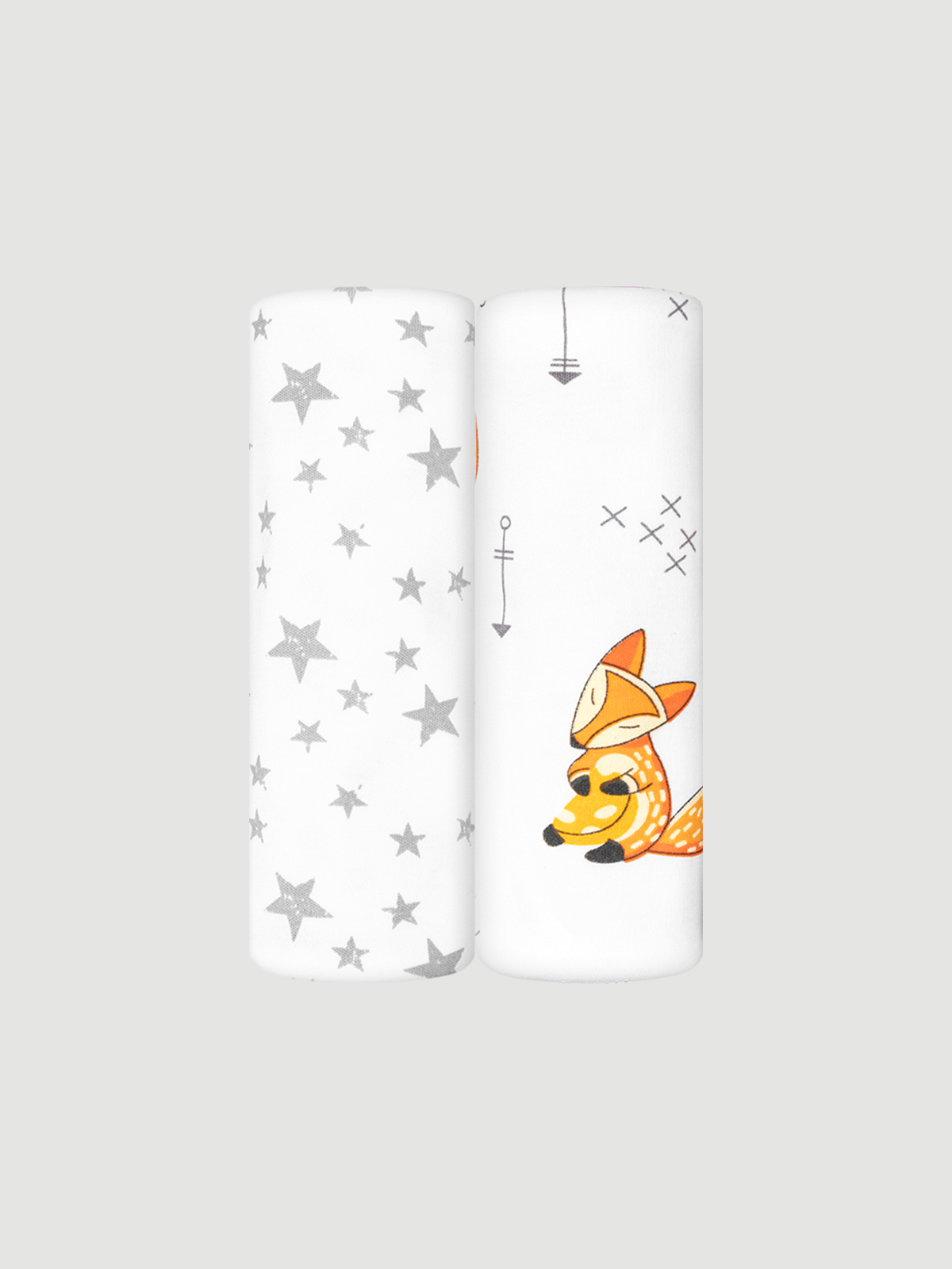 Пелёнка Mjolk Лисички Звёзды трикотаж 80х80 см 2 шт. - фото 1