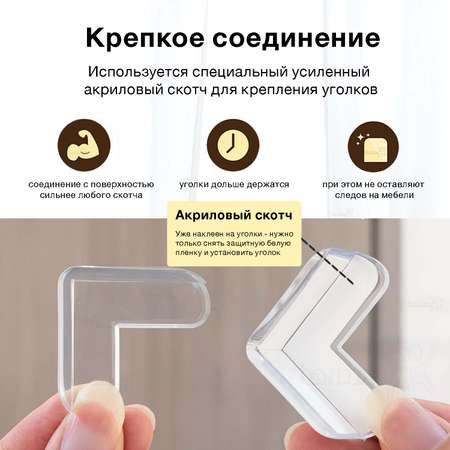 Защитные накладки на углы Toutou прямоугольные набор 4 шт