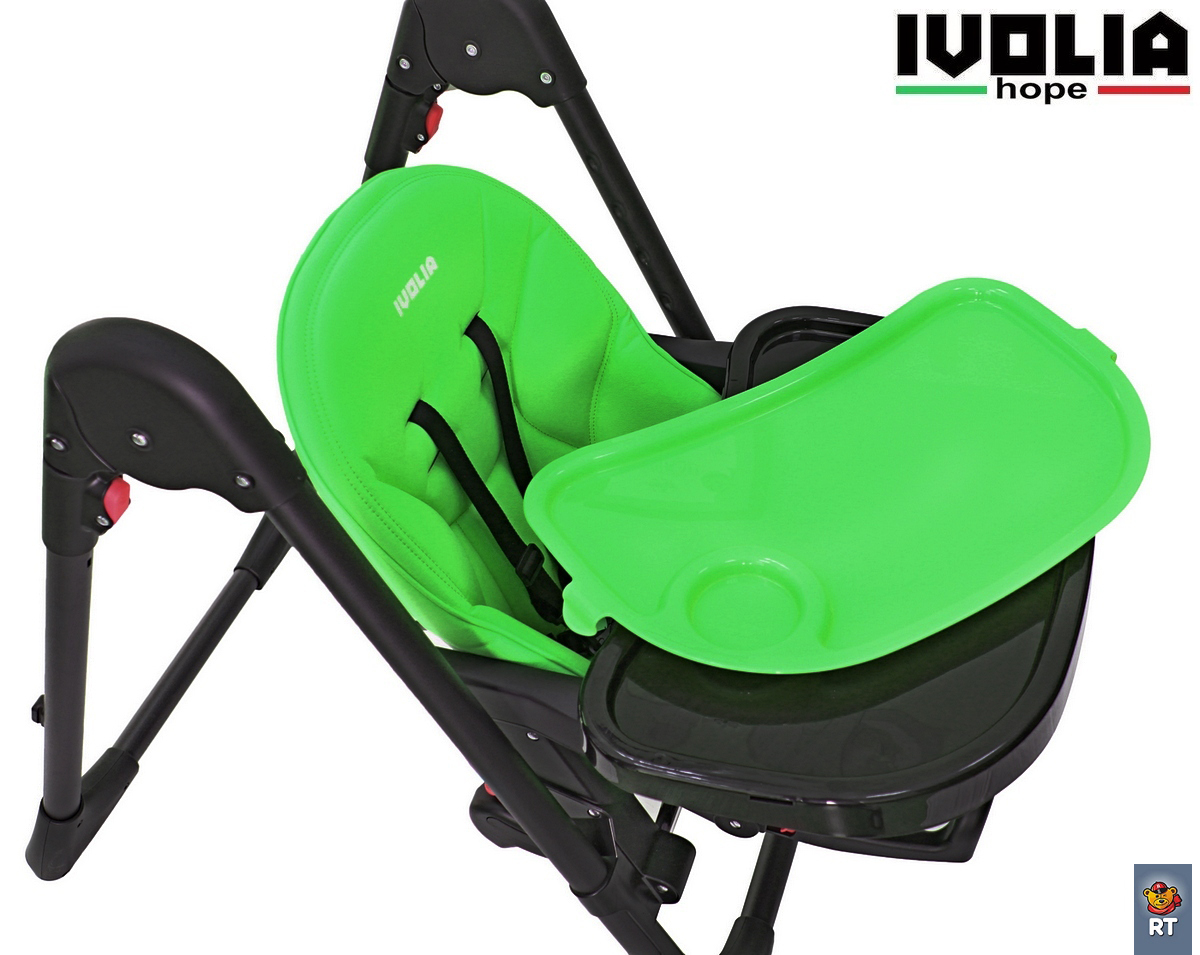 Стульчик для кормления Ivolia HOPE 01 2 колеса green трансформер - фото 8