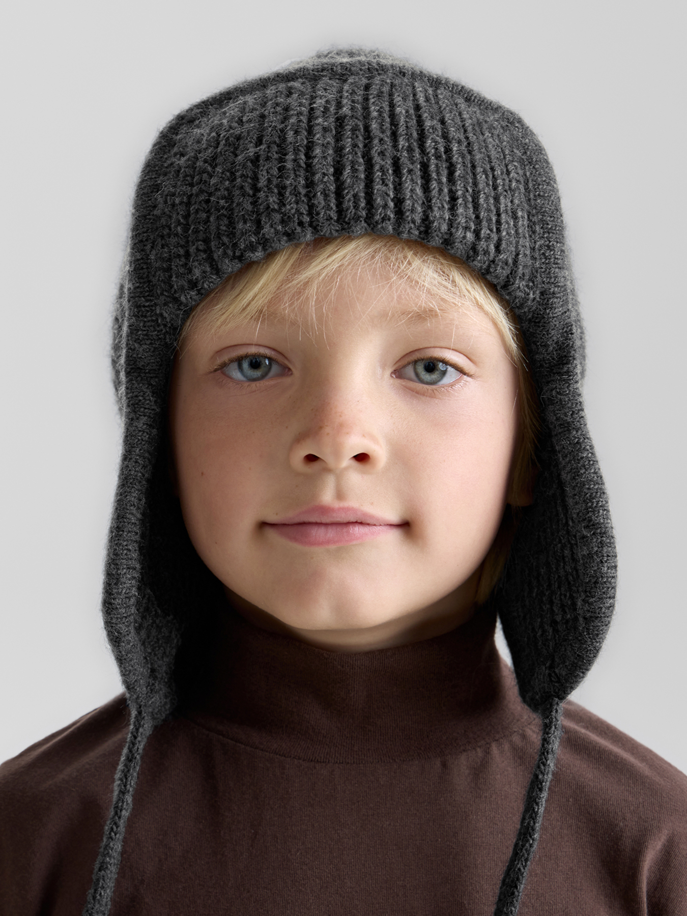 Шапка-ушанка Happy Baby 88537-0_graphite - фото 1