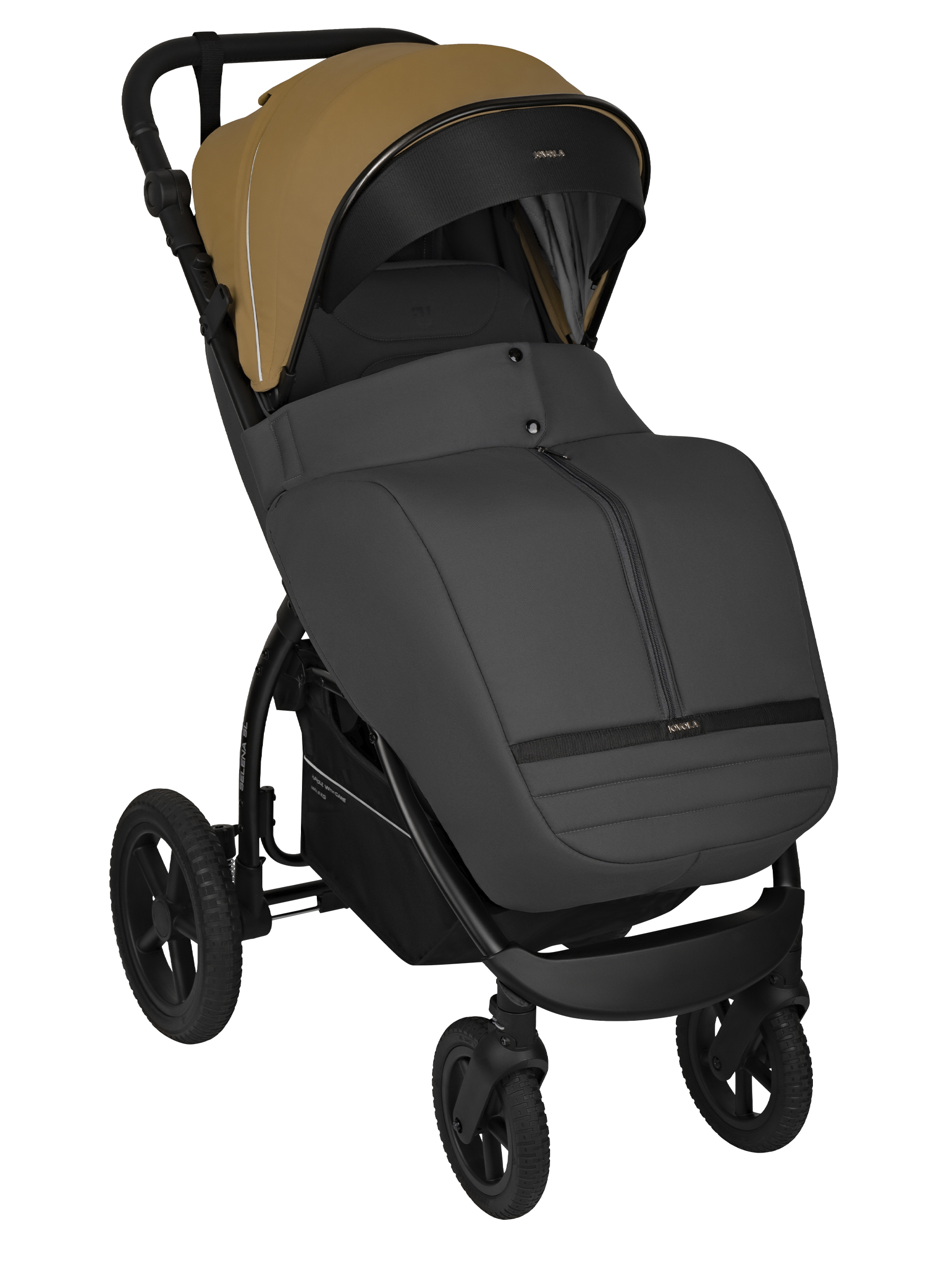 Коляска прогулочная JOVOLA Selena SL, бежевый-серый - фото 5