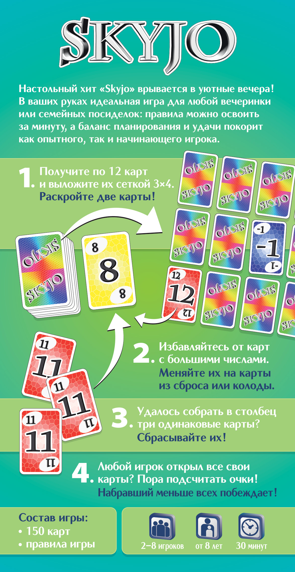 Настольная игра Hobby World Skyjo - фото 2