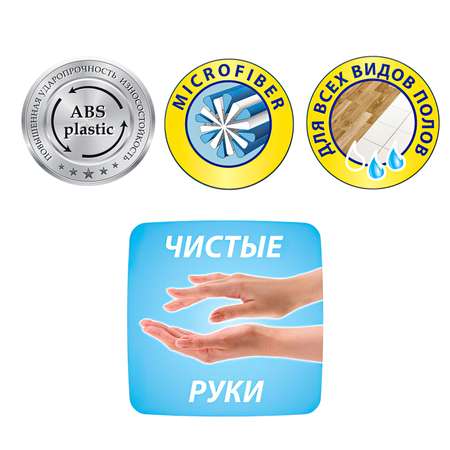 Комплект для влажной уборки Hausmann HM-S-02 Virginia швабра и ведро с системой отжима