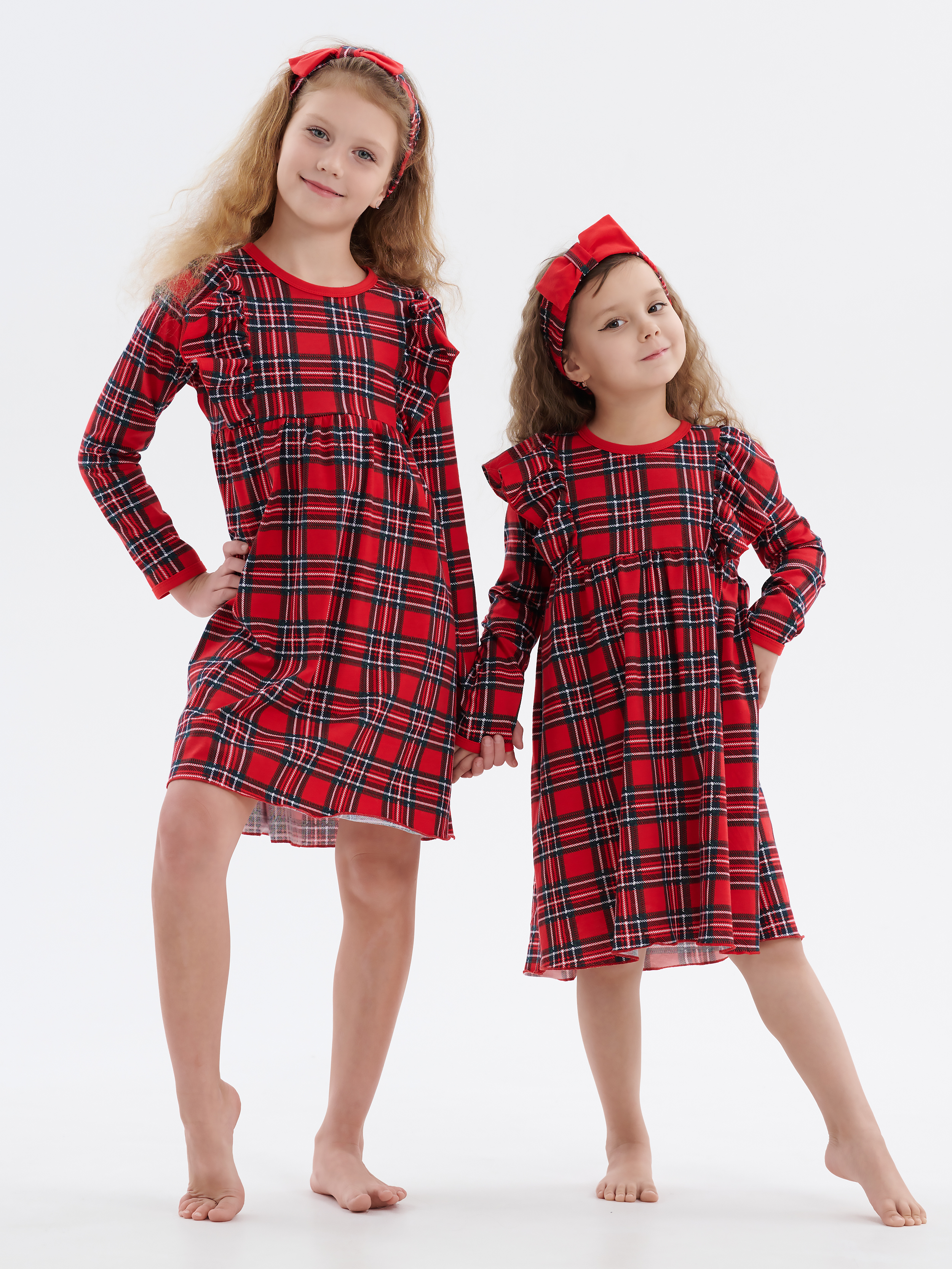 Платье КрутышОк Т-073 красный, синий - фото 5