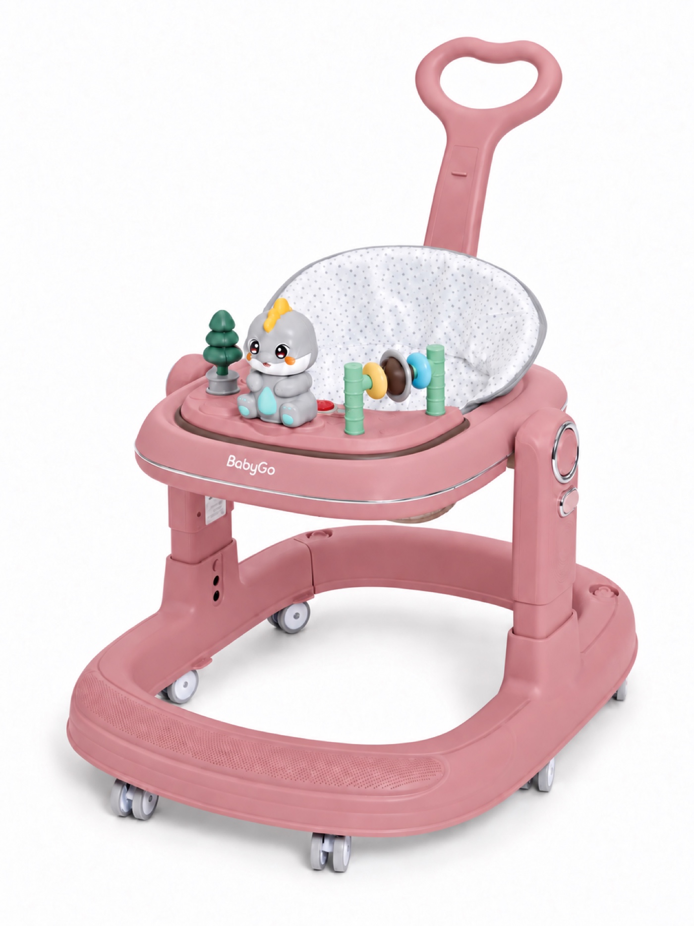 Ходунки BabyGo Lux розовый - фото 1