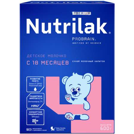 Смесь молочная Nutrilak Premium 4 600г с 18месяцев