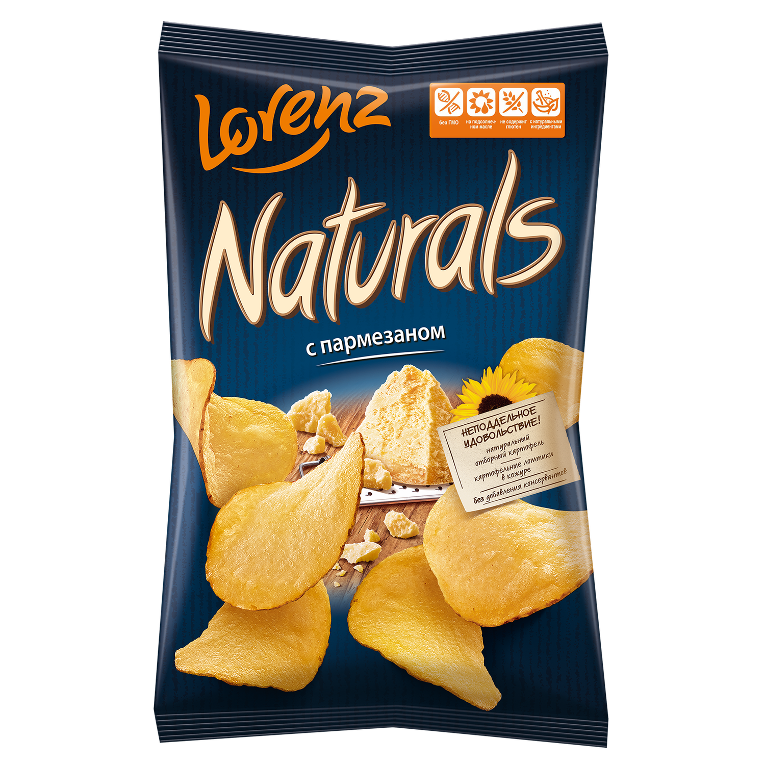Чипсы картофельные Lorenz Naturals с пармезаном 100г - фото 1